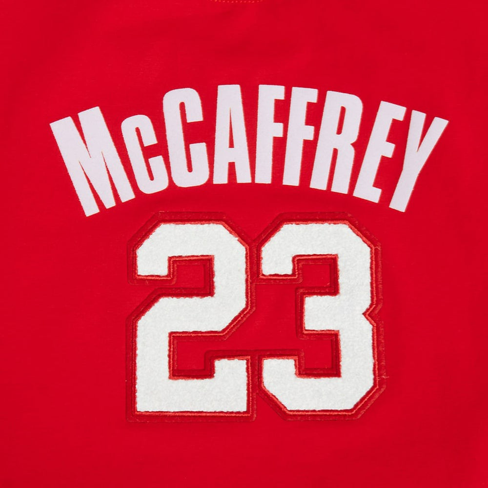 Christian McCaffrey San Francisco 49ers Pro Standard Women's Player Name & Number Cropped Boxy T-Shirt - Scarlet T-shirts