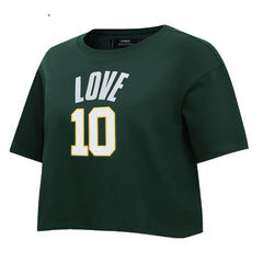 Jordan Love Green Bay Packers Pro Standard Women's Player Name & Number Cropped Boxy T-Shirt - Green T-shirts
