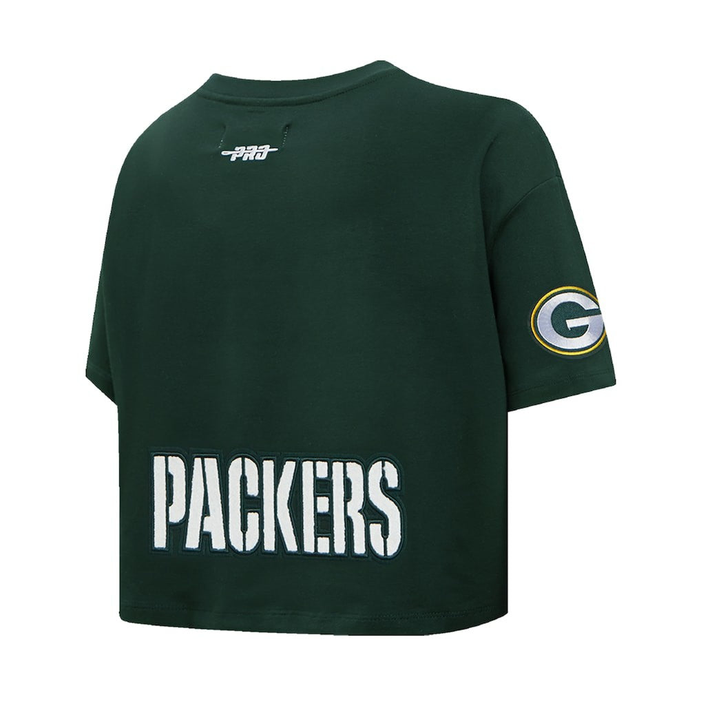 Jordan Love Green Bay Packers Pro Standard Women's Player Name & Number Cropped Boxy T-Shirt - Green T-shirts