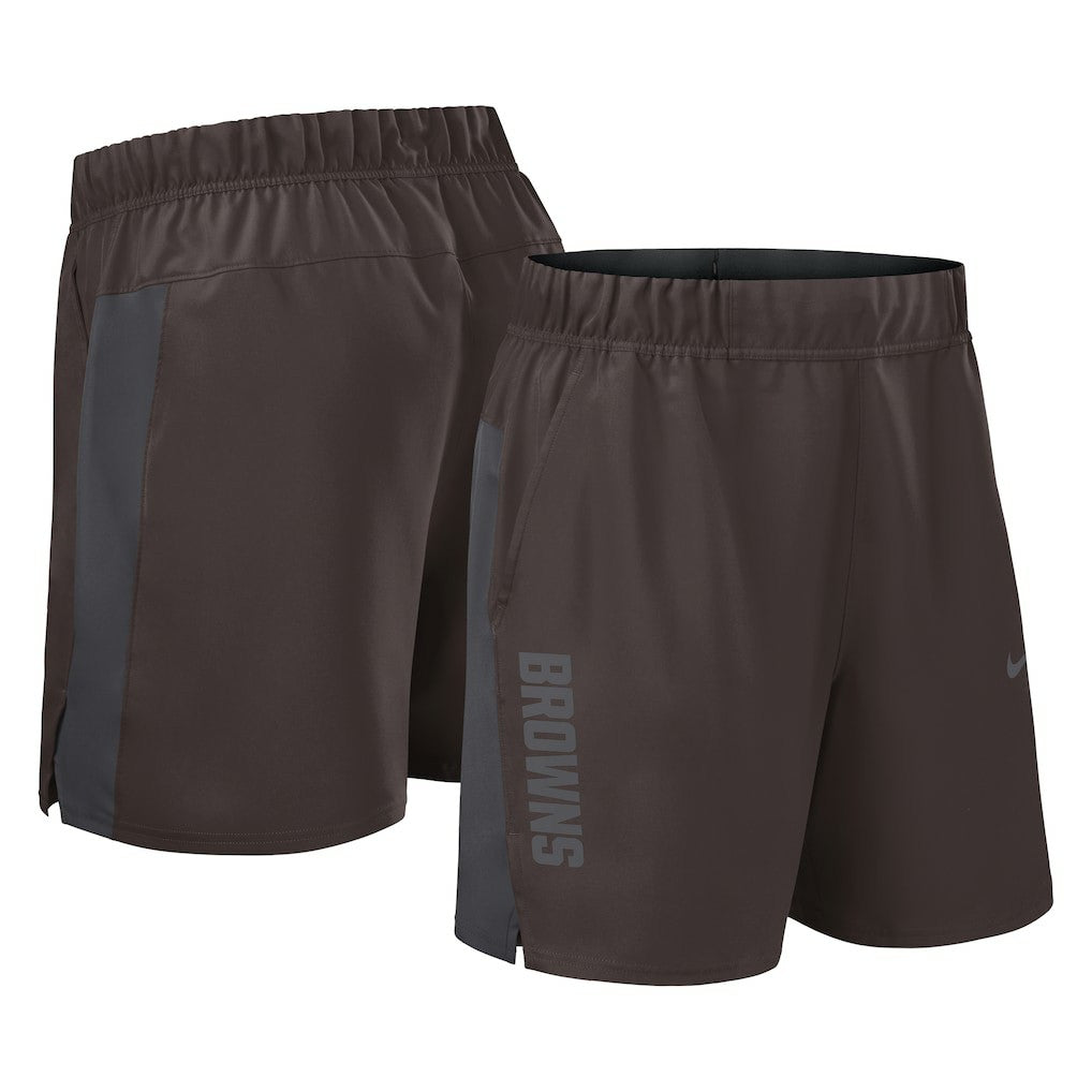 Cleveland Browns Woven Victory Dri-FIT Shorts - Brown Shorts