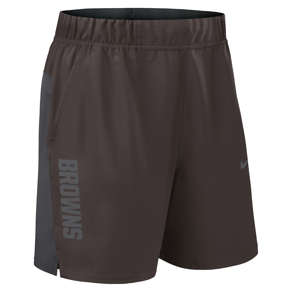 Cleveland Browns Woven Victory Dri-FIT Shorts - Brown Shorts