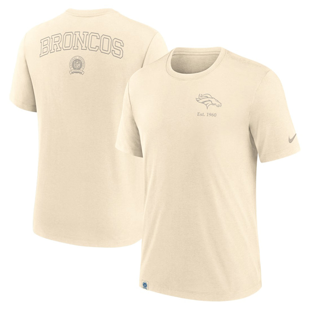 Denver Broncos Glory Tri-Blend T-Shirt - Cream T-shirts