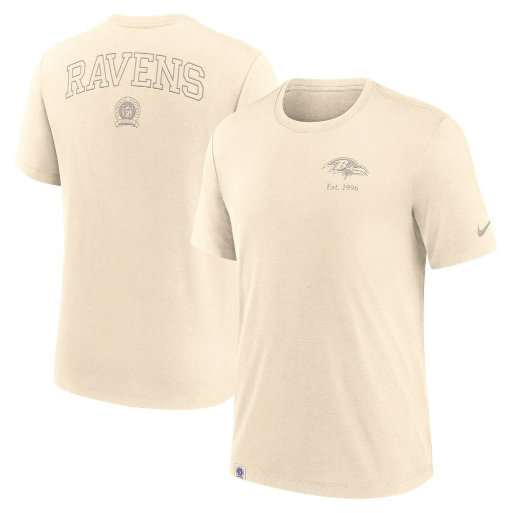 Baltimore Ravens Glory Tri-Blend T-Shirt - Cream T-shirts