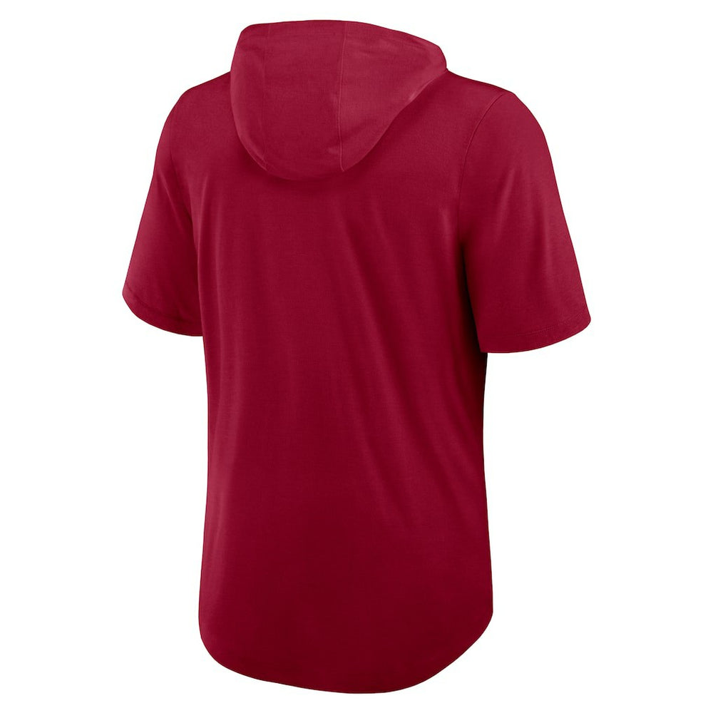 Washington Commanders Lockup Tri-Blend Hoodie T-Shirt - Burgundy Hoodies
