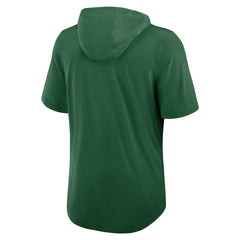 New York Jets Lockup Tri-Blend Hoodie T-Shirt - Green Hoodies