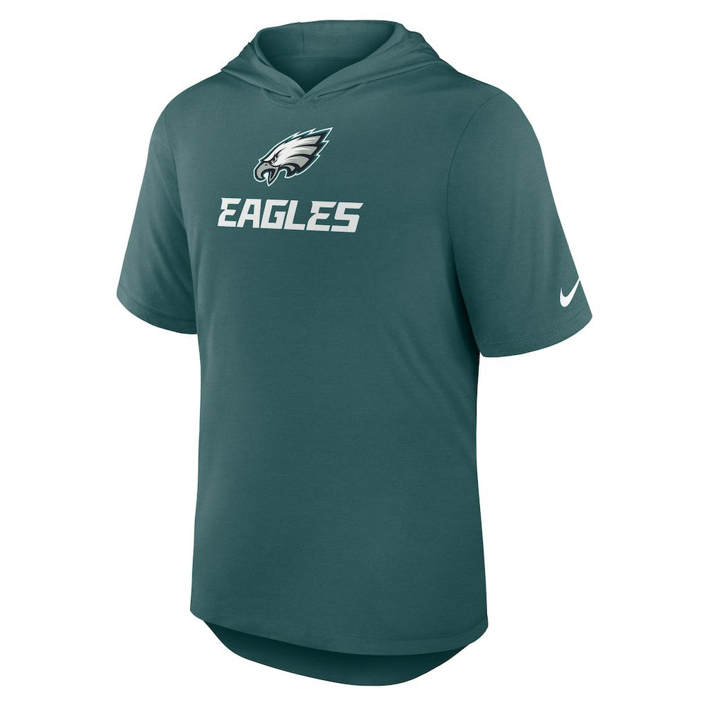 Philadelphia Eagles Lockup Tri-Blend Hoodie T-Shirt - Midnight Green Hoodies