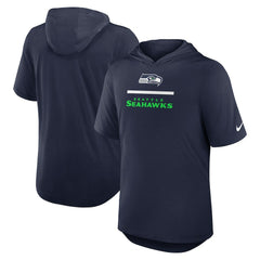 Seattle Seahawks Lockup Tri-Blend Hoodie T-Shirt - College Navy Hoodies