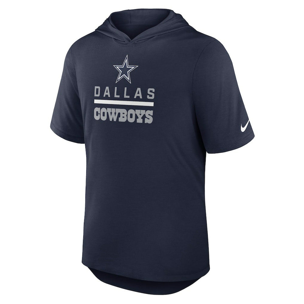 Dallas Cowboys Lockup Tri-Blend Hoodie T-Shirt - Navy Hoodies