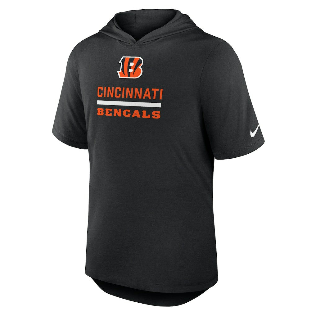 Cincinnati Bengals Lockup Tri-Blend Hoodie T-Shirt - Black Hoodies