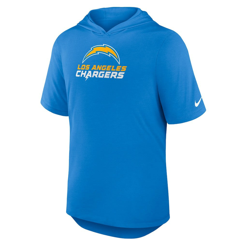 Los Angeles Chargers Lockup Tri-Blend Hoodie T-Shirt - Powder Blue Hoodies