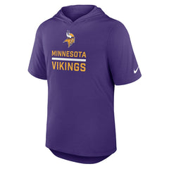 Minnesota Vikings Lockup Tri-Blend Hoodie T-Shirt - Purple Hoodies