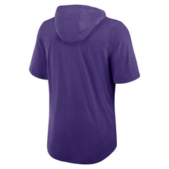 Minnesota Vikings Lockup Tri-Blend Hoodie T-Shirt - Purple Hoodies