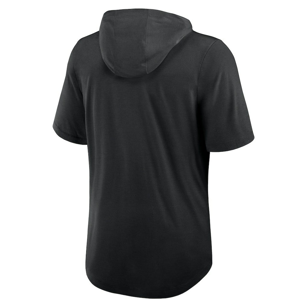 New Orleans Saints Lockup Tri-Blend Hoodie T-Shirt - Black Hoodies