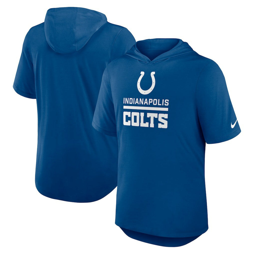 Indianapolis Colts Lockup Tri-Blend Hoodie T-Shirt - Royal Hoodies