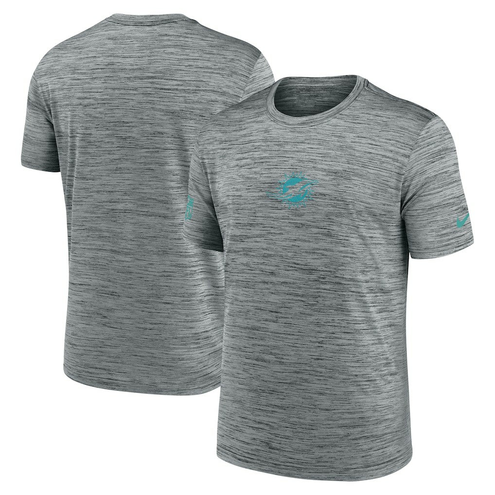 Miami Dolphins Sideline Velocity Dri-FIT T-Shirt - Gray  - Gray T-shirts