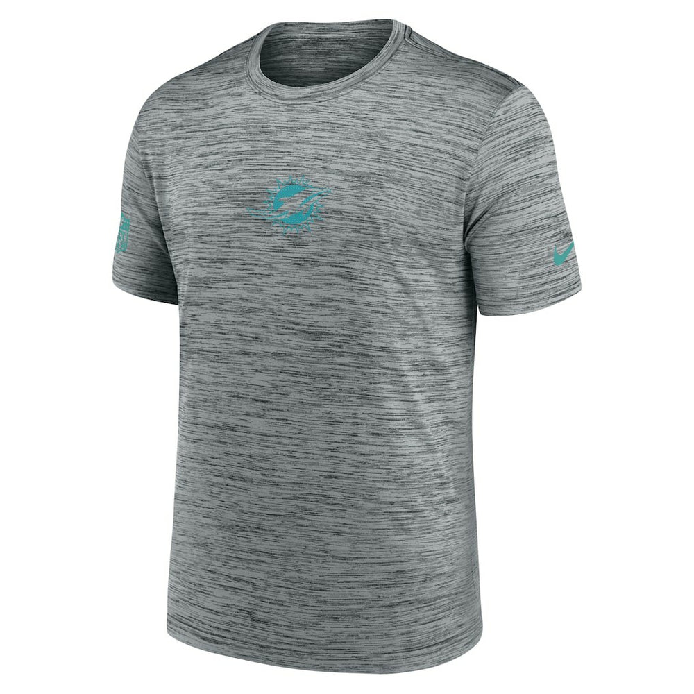 Miami Dolphins Sideline Velocity Dri-FIT T-Shirt - Gray  - Gray T-shirts