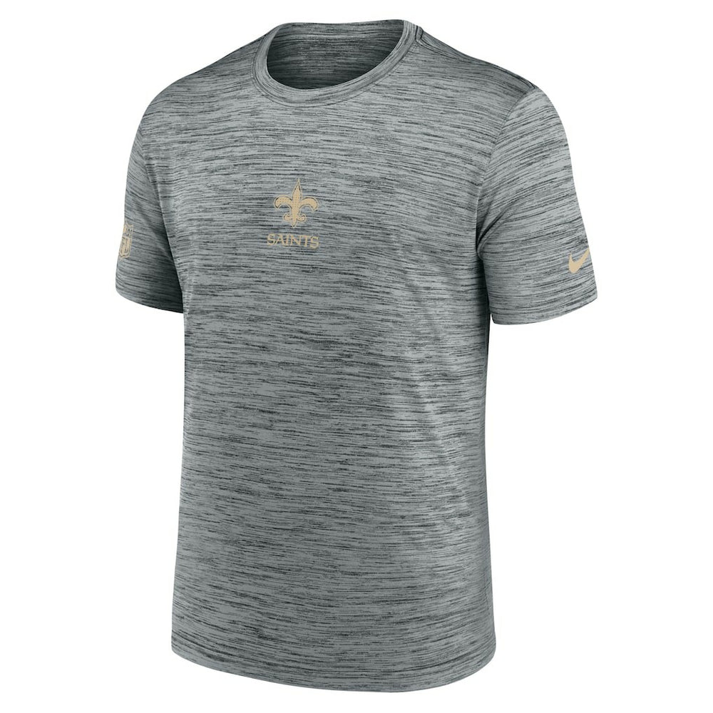 New Orleans Saints Sideline Velocity Dri-FIT T-Shirt - Gray  - Gray T-shirts