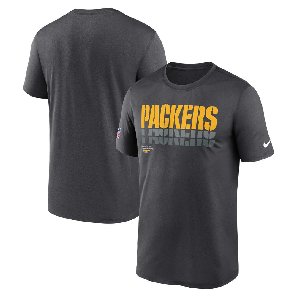 Green Bay Packers Sideline Legend Dri-FIT T-Shirt - Charcoal T-shirts