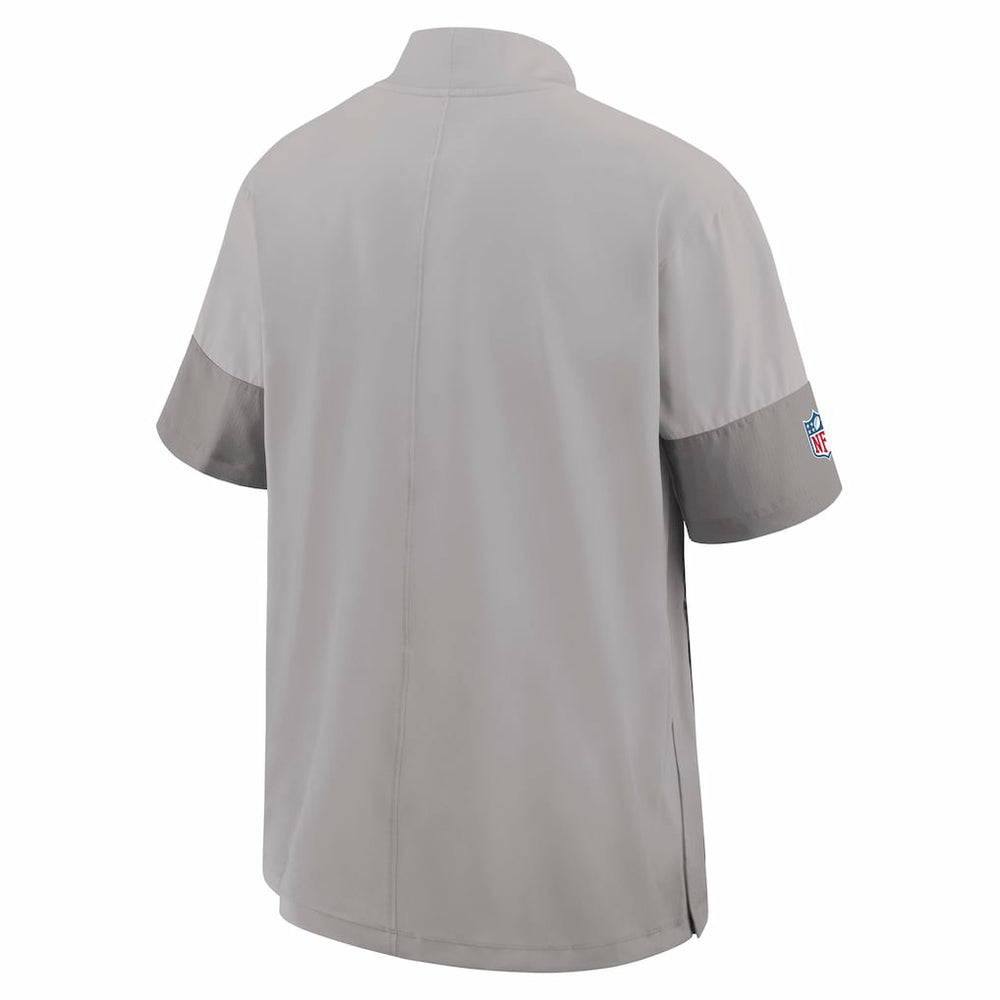 Miami Dolphins Sideline Short Sleeve Quarter-Zip Dri-FIT Coach Jacket - Gray Jackets