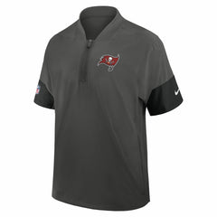 Tampa Bay Buccaneers Sideline Short Sleeve Quarter-Zip Dri-FIT Coach Jacket - Pewter Jackets