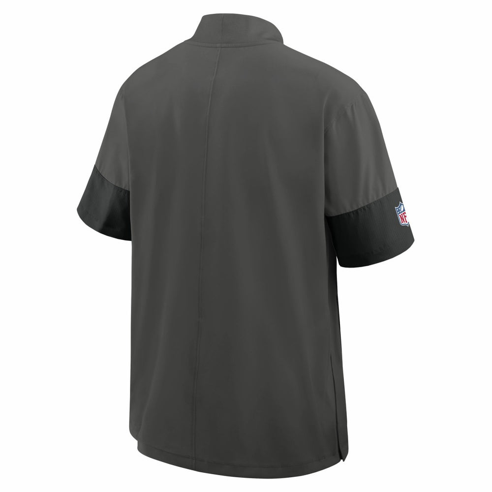 Tampa Bay Buccaneers Sideline Short Sleeve Quarter-Zip Dri-FIT Coach Jacket - Pewter Jackets