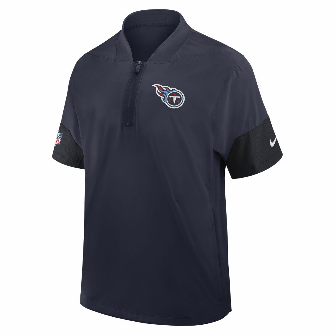 Tennessee Titans Sideline Short Sleeve Quarter-Zip Dri-FIT Coach Jacket - Navy Jackets