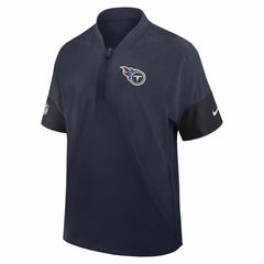 Tennessee Titans Sideline Short Sleeve Quarter-Zip Dri-FIT Coach Jacket - Navy Jackets