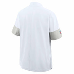 New Orleans Saints Sideline Short Sleeve Quarter-Zip Dri-FIT Coach Jacket - White Jackets