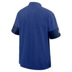 New York Giants Sideline Short Sleeve Quarter-Zip Dri-FIT Coach Jacket - Royal Jackets