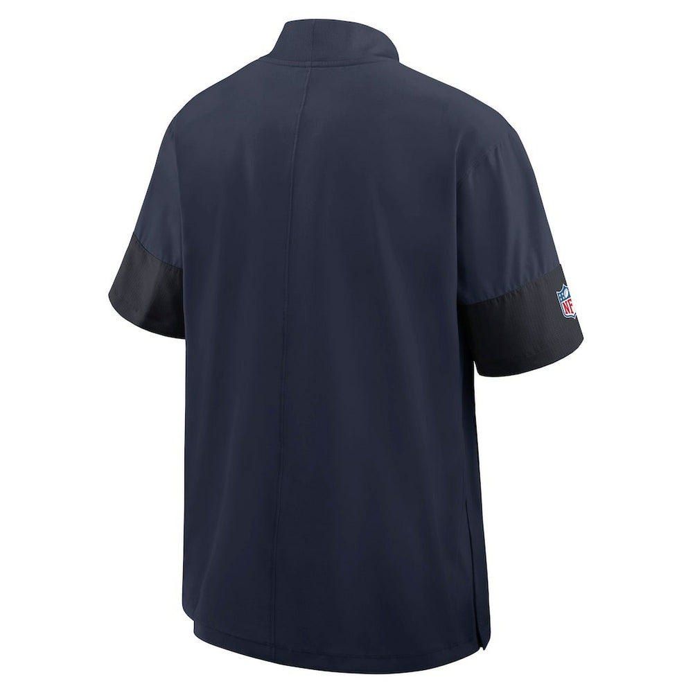 Denver Broncos Sideline Short Sleeve Quarter-Zip Dri-FIT Coach Jacket - Navy Jackets