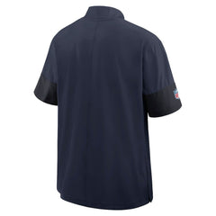 Denver Broncos Sideline Short Sleeve Quarter-Zip Dri-FIT Coach Jacket - Navy Jackets