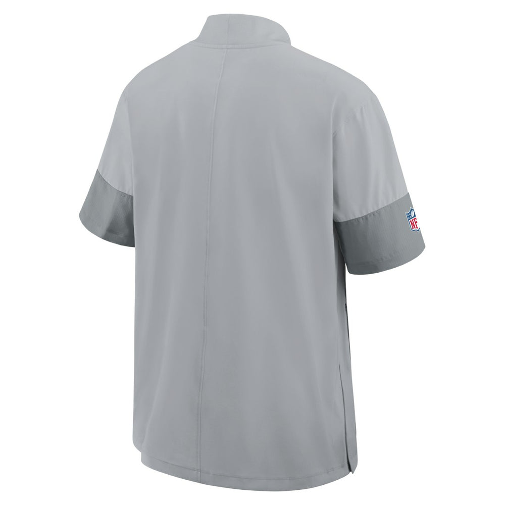 Detroit Lions Sideline Short Sleeve Quarter-Zip Dri-FIT Coach Jacket - Gray Jackets