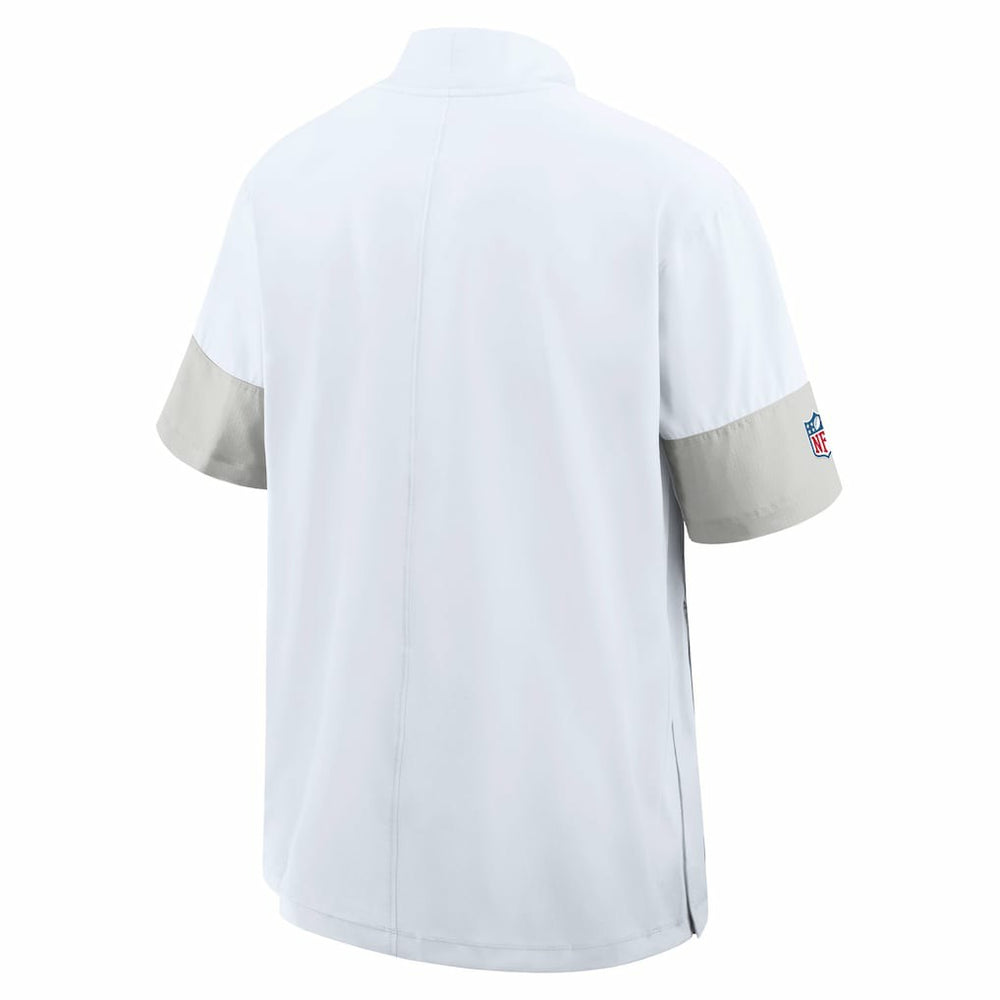 Buffalo Bills Sideline Short Sleeve Quarter-Zip Dri-FIT Coach Jacket - White Jackets