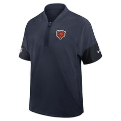Chicago Bears Sideline Short Sleeve Quarter-Zip Dri-FIT Coach Jacket - Navy Jackets