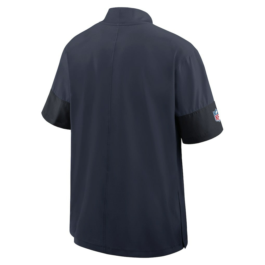 Chicago Bears Sideline Short Sleeve Quarter-Zip Dri-FIT Coach Jacket - Navy Jackets