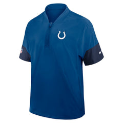 Indianapolis Colts Sideline Short Sleeve Quarter-Zip Dri-FIT Coach Jacket - Royal Jackets