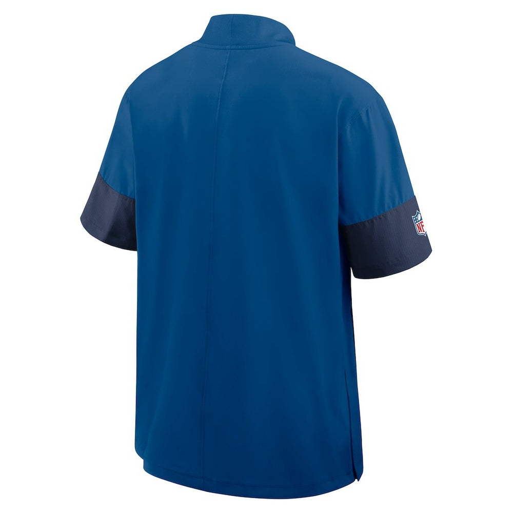 Indianapolis Colts Sideline Short Sleeve Quarter-Zip Dri-FIT Coach Jacket - Royal Jackets