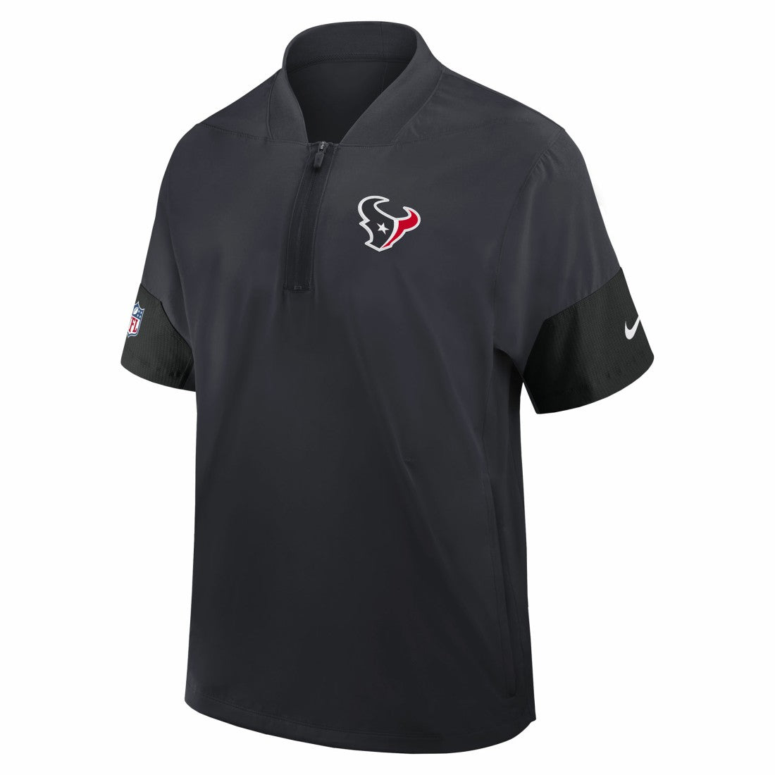 Houston Texans Sideline Short Sleeve Quarter-Zip Dri-FIT Coach Jacket - Navy Jackets