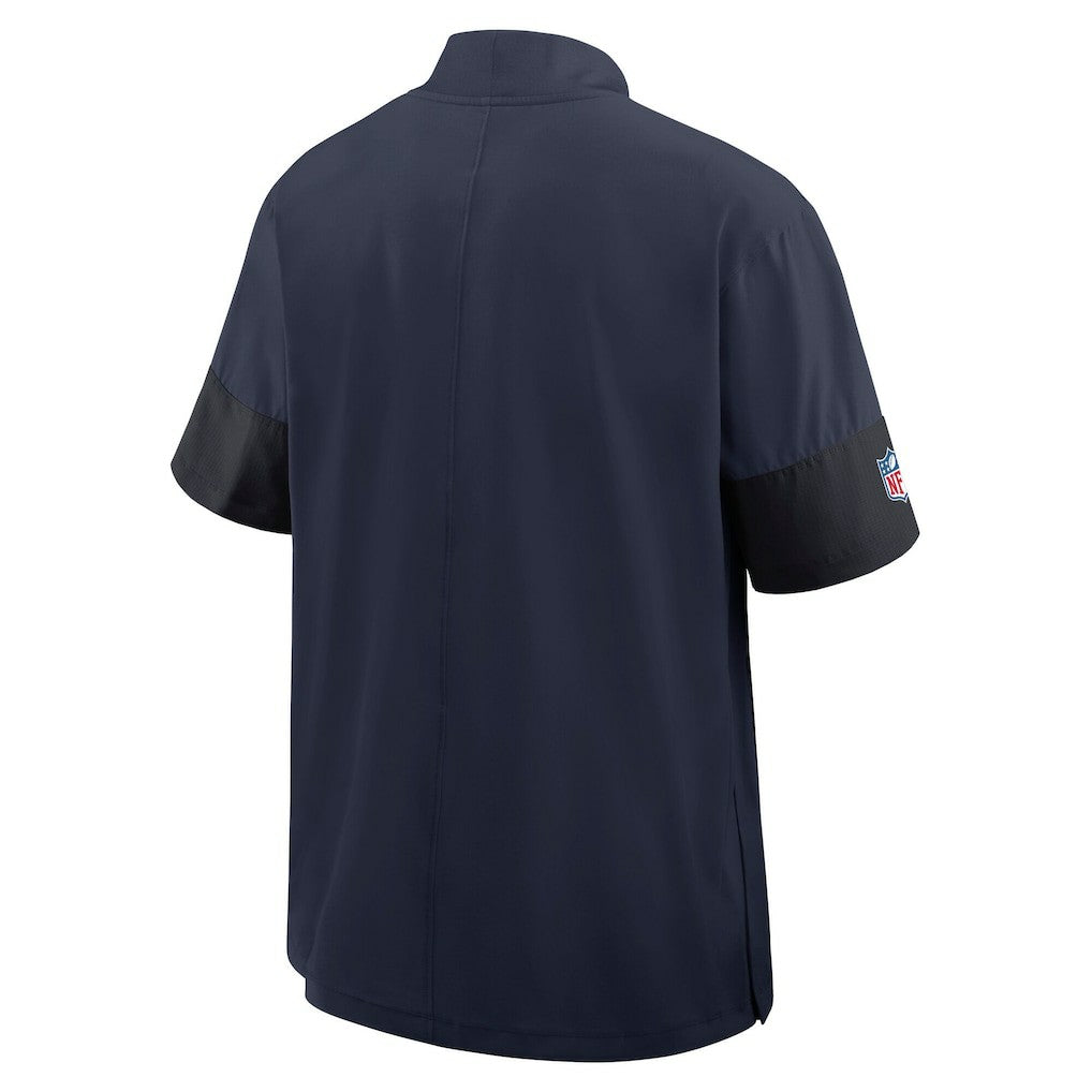 Dallas Cowboys Sideline Short Sleeve Quarter-Zip Dri-FIT Coach Jacket - Navy Jackets