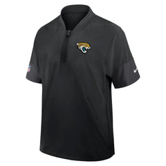 Jacksonville Jaguars Sideline Short Sleeve Quarter-Zip Dri-FIT Coach Jacket - Black Jackets