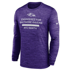 Baltimore Ravens Sideline Velocity Performance Long Sleeve T-Shirt - Purple  - Purple T-shirts