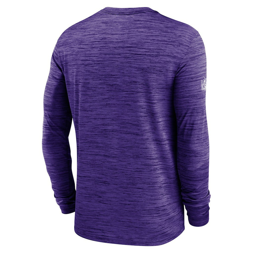 Baltimore Ravens Sideline Velocity Performance Long Sleeve T-Shirt - Purple  - Purple T-shirts