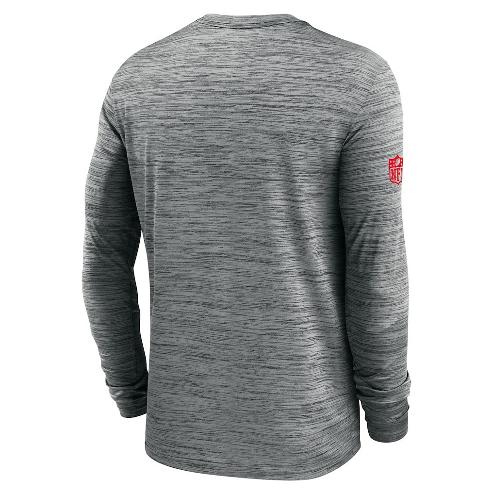 Buffalo Bills Sideline Velocity Performance Long Sleeve T-Shirt - Gray  - Gray T-shirts