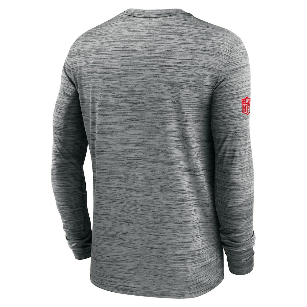 Buffalo Bills Sideline Velocity Performance Long Sleeve T-Shirt - Gray  - Gray T-shirts
