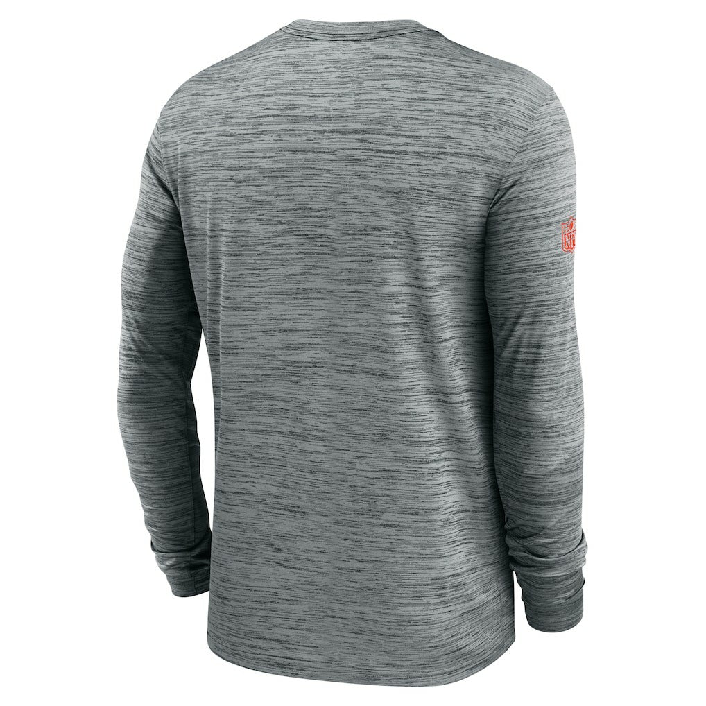Cleveland Browns Sideline Velocity Performance Long Sleeve T-Shirt - Gray  - Gray T-shirts