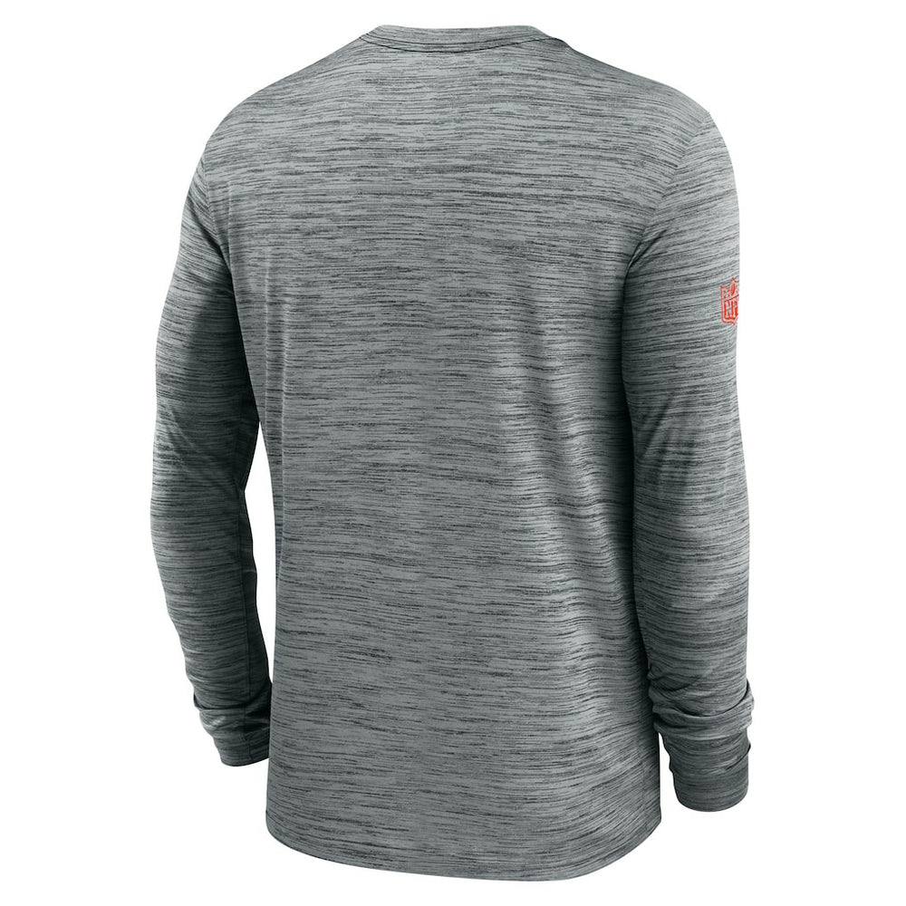 Cleveland Browns Sideline Velocity Performance Long Sleeve T-Shirt - Gray  - Gray T-shirts