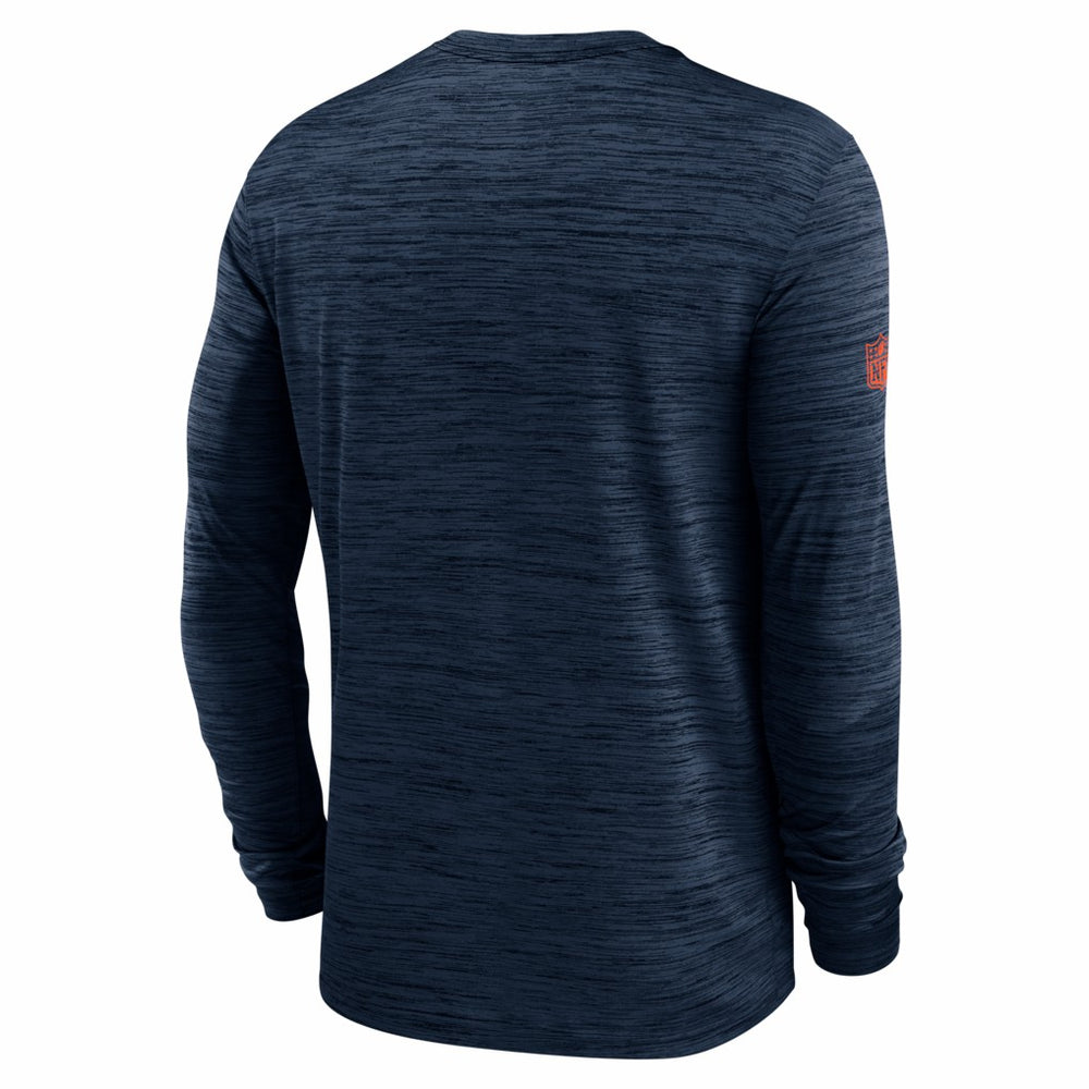 Denver Broncos Sideline Velocity Performance Long Sleeve T-Shirt - Navy  - Navy T-shirts