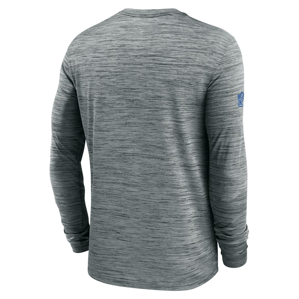 Detroit Lions Sideline Velocity Performance Long Sleeve T-Shirt - Gray  - Gray T-shirts