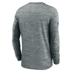 Detroit Lions Sideline Velocity Performance Long Sleeve T-Shirt - Gray  - Gray T-shirts