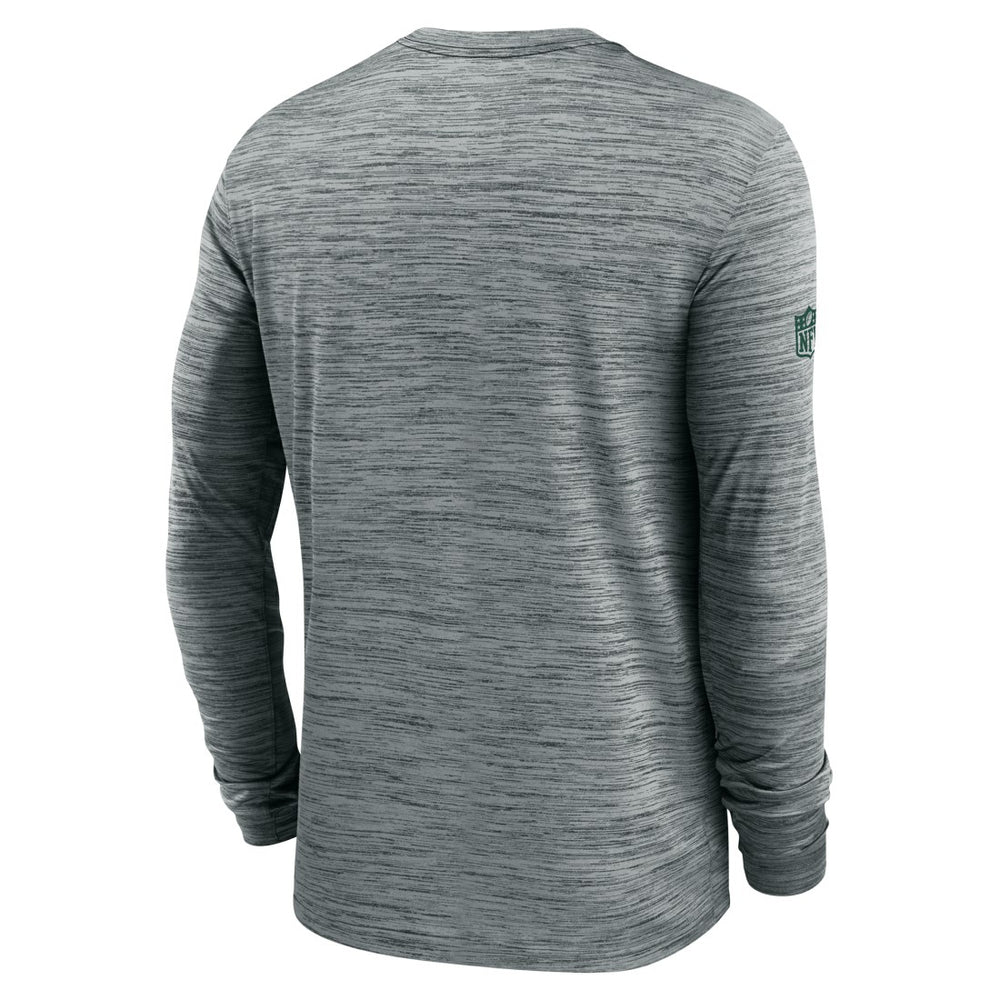 Green Bay Packers Sideline Velocity Performance Long Sleeve T-Shirt - Gray  - Gray T-shirts